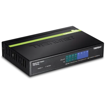 TRENDNET - TPE-TG44g - 8-port GREENnet Gigabit PoE+ Switch (4 PoE+, 4 Non-PoE)