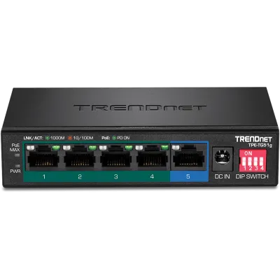 TRENDNET - TPE-TG51g - 5-Port Gigabit PoE+ Switch (60W)