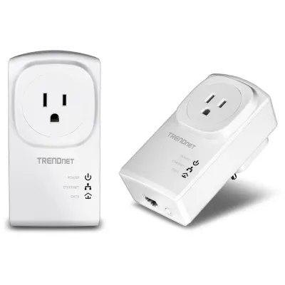 TRENDNET - TPL-407E2K - 500 AV Compact Powerline Adapter Kit /w Pass Through