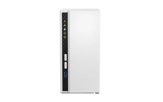 QNAP - TS-233-US - QNAP Tower NAS 2 bay ARM Cortex-A55 4C, 2 x SATA 6Gb/s 3.5"/2.5", 2GB DDR4 RAM on-board, 1 x GbE