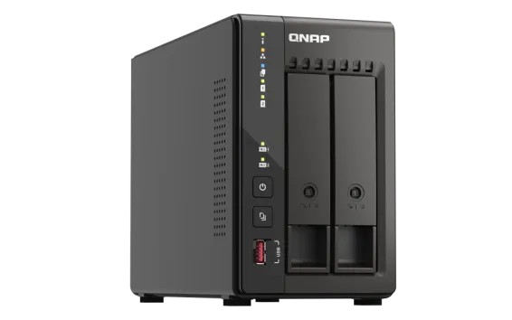 QNAP - TS-253E-8G-US - QNAP 2-Bay High-Performance desktop NAS with Intel Celeron 4-Core J6412, onboard 8GB RAM