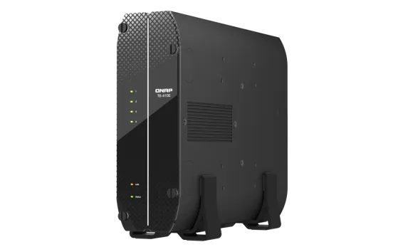 QNAP - TS-410E-8G-US - QNAP TS-410E 4-Bay fanless Desktop NAS. Intel Celeron J6412 quad-core with onboard 8GB RAM