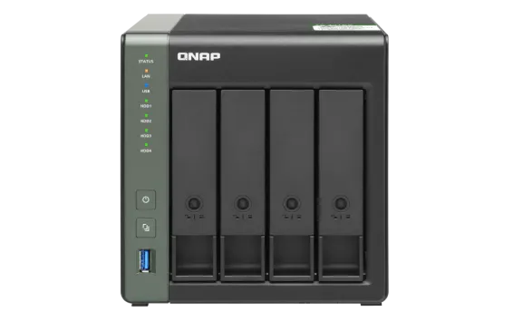 QNAP - TS-431KX-2G-US - QNAP TS-431KX ARM-based NAS with Hardware Encryption, Quad Core 1.7GHz, 2GB RAM, 1 x 10GbE(SFP+), 2 x 1GbE