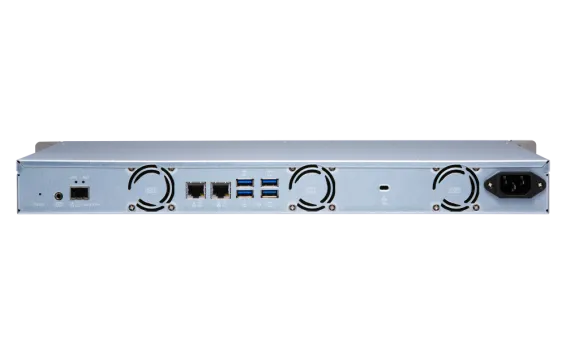 QNAP - TS-431XeU-8G-US - QNAP 4-bay 1U Short-Depth Rackmount NAS (8GB RAM version) with Builti-in 10GbE Network
