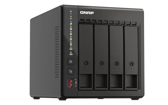 QNAP - TS-453E-8G-US - QNAP 4-Bay High-Performance desktop NAS with Intel Celeron 4-Core J6412, onboard 8GB RAM
