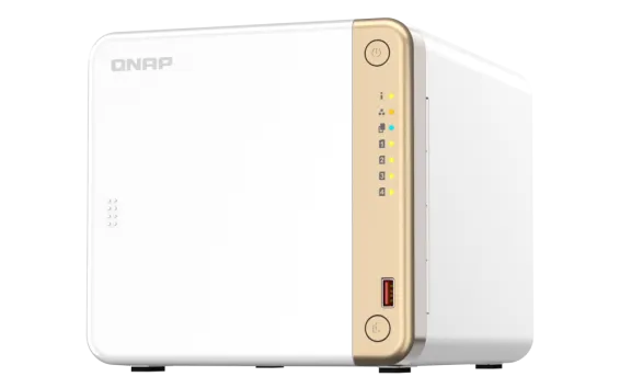 QNAP - TS-462-2G-US - QNAP 4-Bay desktop NAS, Intel Celeron N4505 dual-core processor, 2GB DDR4 SODIMM RAM