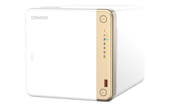 QNAP - TS-462-2G-US - QNAP 4-Bay desktop NAS, Intel Celeron N4505 dual-core processor, 2GB DDR4 SODIMM RAM