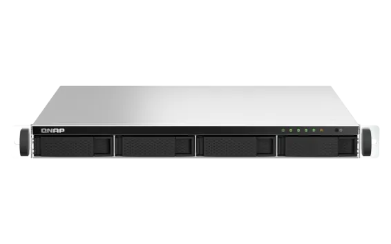 QNAP - TS-464U-RP-8G-US - QNAP 1U 4-bay NAS/iSCSI IP-SAN, Intel Celeron N5105/N5095 4C/4T (up to 2.7GHz), 8GB DDR4 RAM, 2.5GbE LAN, 4K HDMI v1.4b, PCIe Expansion Slot, Redundant PSU