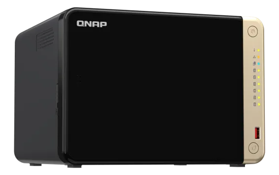QNAP - TS-664-8G-US - QNAP TS-664 6-Bay High-Performance Desktop NAS. Intel 4C/4T Processor, burst up to 2.9GHz with 8GB DDR4 RAM