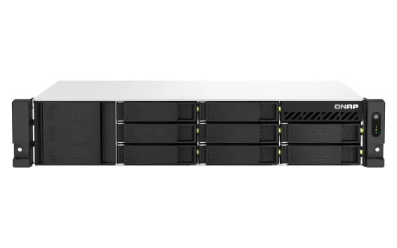 QNAP - TS-864eU-RP-8G-US - QNAP 2U 8-bay short depth 12" rackmount NAS, Intel Celeron N5095 4C/4T, burst up to 2.9 GHz, 8GB RAM On-Board (Non-Expandable)