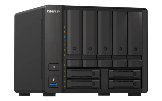 QNAP - TS-h973AX-32G-US - QNAP 9-bay Desktop NAS, AMD Ryzen V1500B 4C 8T 2.2GHz, 32GB DDR4 SODIMM
