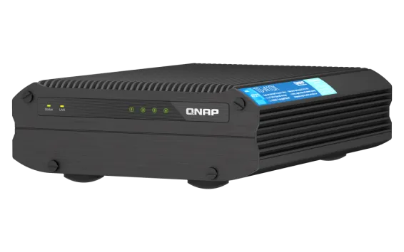 QNAP - TS-i410X-8G-US - QNAP TS-i410X 4-Bay fanless industrial NAS. Intel Atom x6425E quad-core burst up to 3.0 GHz with onboard 8GB RAM