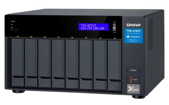 QNAP - TVS-872XT-i5-16G-US - QNAP Ultra-High Speed 8 Bay Thunderbolt 3 NAS. Intel Core i5 6-Core Processor, 16GB RAM