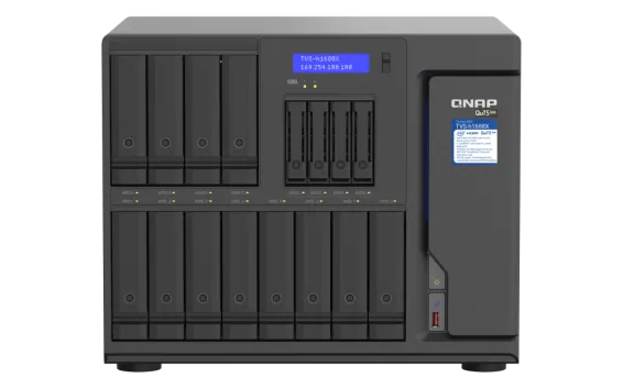 QNAP - TVS-h1688X-W1250-32G-US - QNAP - TVS-h1688X-W1250-32G-US - QNAP 16-Bay TurboNAS (12 x 3.5" HDD + 4 x 2.5" SSD)