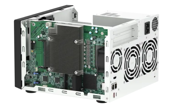 QNAP - TVS-h674-i3-16G-US - QNAP Ultra-High Speed 6 Bay NAS. Intel Core i3-12100 4C/8T Processor, 16GB RAM DDR4 RAM