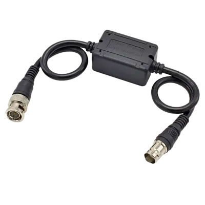 SECO-LARM - VG-1C12YQ - 4-in-1 Ground Loop Isolator, Compatible with TVI, CVI, AHD, and Analog signals, reduces ground loop interference, built-in surge protection, BNC terminals, passive operation