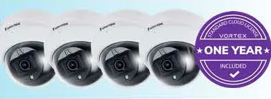 Vivotek - VXK4D6A - VORTEX 2MP Kit FD639-1Y Outdoor Dome x4 w/1-yr lic