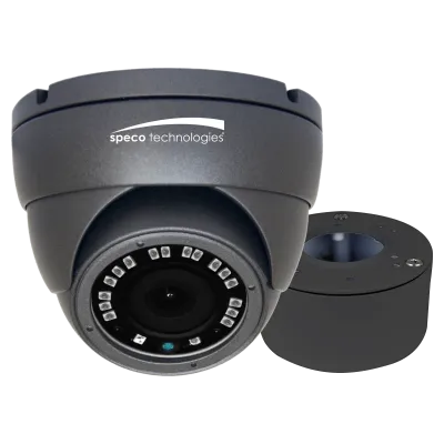SPECO - VLDT4G - 2MP HD-TVI Eyeball Camera, 3.6mm Lens, Included Junc Box, Grey Housing