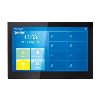 Planet - VTS-700WP - 7-inch SIP Indoor Touch Screen PoE Video Intercom with Built-in Wi-Fi