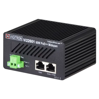 Vigitron - Vi22601 - 1-Port MaxiiPower™ af/at 60W Midspan, 12-48VDC input