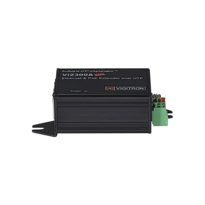 Vigitron - Vi2300A - 1-Port MaxiiCopper™ Mini Ethernet Extender over UTP, af/at/bt 72W PoE, Requires PoE source or optional Vi0012 power supply