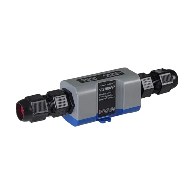 Vigitron - Vi2300WP - 1-Port MaxiiCopper™ Mini Ethernet Extender over UTP, af/at/bt 72W PoE, Hardened, IP67 Weatherproof. Requires PoE source