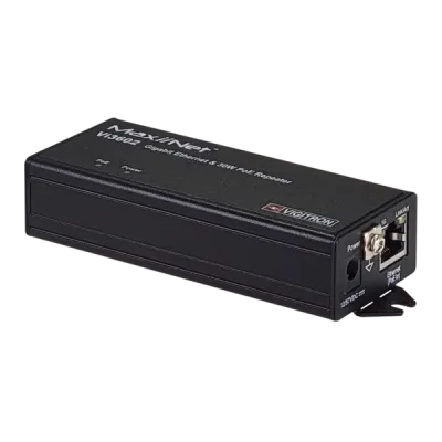Vigitron - Vi3602 - 10/100/1G MaxiiNet Ethernet & af/at 30W PoE Repeater/PSE, Powered by PoE/12VDC/48VDC