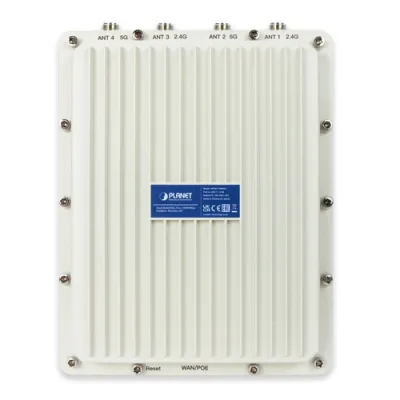 Planet - WDAP-1800AX - IP67 Wi-Fi 6 802.11ax, Dual Band 1800Mbps Outdoor Wireless AP (802.3at PoE+ PD, 4 x N-Type connector, 20KV surge protection, -40 to 70C