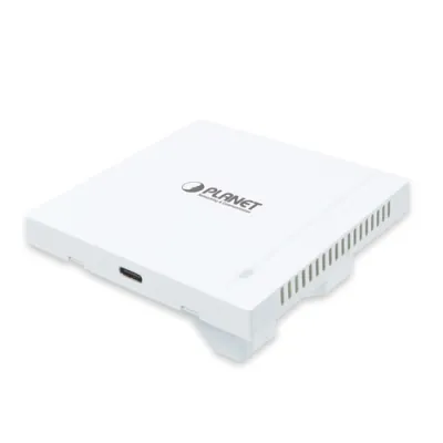 Planet - WDAP-W1800AXU - Wi-Fi 6 1800Mbps 802.11ax Dual Band In-wall Wireless Access Point, 802.3at PoE PD, one 10/100/1000T LAN/WAN port