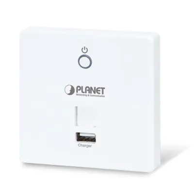 Planet - WDAP-W750E - 750Mbps 802.11ac In-wall Wireless Access Point with USB Charger