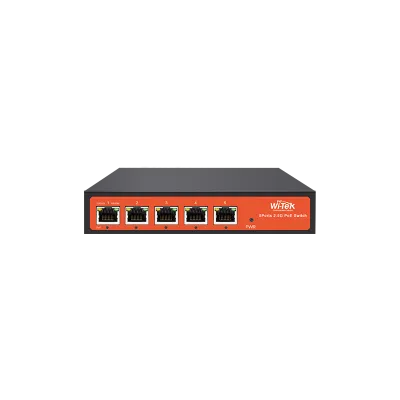 Wi-Tek - WI-PS505G - 4*2.5GE(PoE)+1*2.5GE uplink 802.3af/at PoE Switch with 4Port PoE