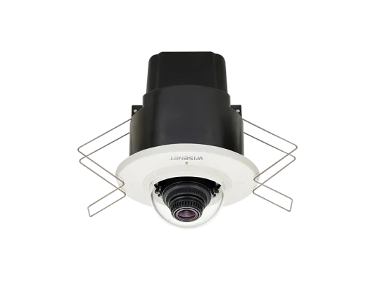 Hanwha - XND-6011F - Wisenet X powered by Wisenet 5 network flush mount dome camera, 2MP, Full HD(1080p) @ 60fps, 2.8mm fixed lens (112°), triple codec H.265/H.264/MJPEG with WiseStream II technology, 150dB WDR, USB port for easy installation, advanc