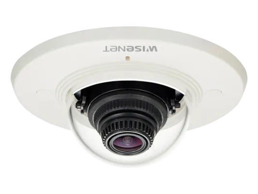Hanwha - XND-6011F - Wisenet X powered by Wisenet 5 network flush mount dome camera, 2MP, Full HD(1080p) @ 60fps, 2.8mm fixed lens (112°), triple codec H.265/H.264/MJPEG with WiseStream II technology, 150dB WDR, USB port for easy installation, advanc