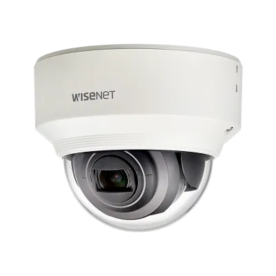 Hanwha - XND-6080V - Wisenet X powered by Wisenet 5 network indoor vandal dome camera, 2MP, Full HD(1080p) @60fps, motorized vari-focal lens 4.3x (2.8~12mm) (119.5°~27.9°), triple codec H.265/H.264/MJPEG with WiseStream II technology, 150dB WDR, USB 