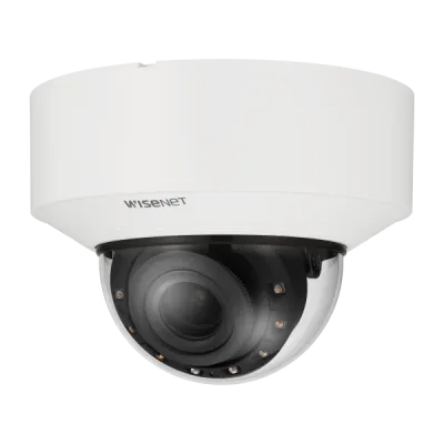Hanwha - XND-C8083RV - Powered by WN7, Indoor Network AI IR Dome Camera, 6MP resolution @ 30FPS, 4.4~9.3mm(2.1x) (112.1°~47.5°) motorized varifocal lens, Triple codec (H.265/H.264/MJPEG), IR viewable length 40m (131.2ft), USB port for easy installati