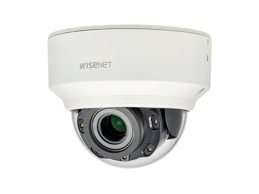 Hanwha - XND-L6080RV - Wisenet X powered by Wisenet 5 network indoor vandal dome camera, 2MP, Full HD(1080p) @60fps, motorized vari-focal lens 3.1x (3.2~10mm) (109°~33.2°), triple codec H.265/H.264/MJPEG with WiseStream II technology, 120dB WDR, USB 