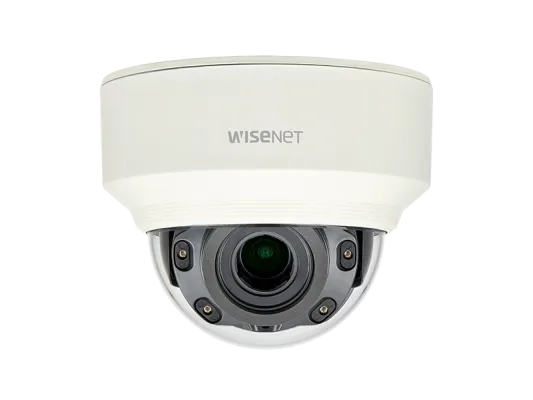 Hanwha - XND-L6080RV - Wisenet X powered by Wisenet 5 network indoor vandal dome camera, 2MP, Full HD(1080p) @60fps, motorized vari-focal lens 3.1x (3.2~10mm) (109°~33.2°), triple codec H.265/H.264/MJPEG with WiseStream II technology, 120dB WDR, USB 