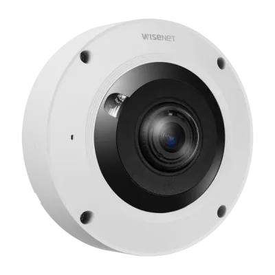 Hanwha - XNF-9013RV - 12MP AI IR Fisheye Camera, 1.08mm Fixed Focal Lens