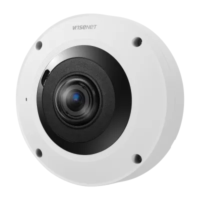 Hanwha - XNF-9013RV - 12MP AI IR Fisheye Camera, 1.08mm Fixed Focal Lens
