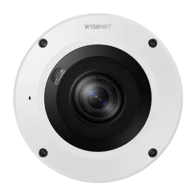 Hanwha - XNF-9013RV - 12MP AI IR Fisheye Camera, 1.08mm Fixed Focal Lens