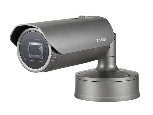 Hanwha - XNO-6085R - Wisenet X powered by Wisenet 5 network IR outdoor vandal bullet camera, eXtraLUX features 1/2" sensor with F0.94 Lens, back box, 2MP, Full HD(1080p) @60fps, motorized vari-focal lens 4.0x (4.1~16.4mm) (100°~26.2.9°), triple codec