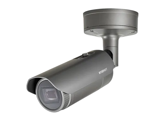 Hanwha - XNO-6085R - Wisenet X powered by Wisenet 5 network IR outdoor vandal bullet camera, eXtraLUX features 1/2" sensor with F0.94 Lens, back box, 2MP, Full HD(1080p) @60fps, motorized vari-focal lens 4.0x (4.1~16.4mm) (100°~26.2.9°), triple codec