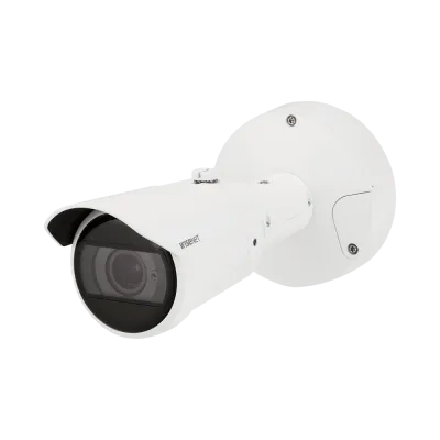 Hanwha - XNO-C7083R - Powered by WN7, Outdoor Network AI IR Bullet Camera, 4MP resolution @ 60FPS (WDR off)/30FPS (WDR on), 2.8~10mm(3.6x) (109.7°~30.4°) motorized varifocal lens, Triple codec (H.265/H.264/MJPEG), IR viewable length 40m (131.2ft), US