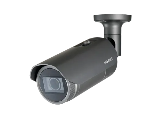 Hanwha - XNO-L6080R - Wisenet X powered by Wisenet 5 network IR outdoor bullet camera, 2MP, Full HD(1080p) @60fps, motorized vari-focal lens 3.1x (3.2~10mm) (109°~33.2°), triple codec H.265/H.264/MJPEG with WiseStream II technology, 120dB WDR, USB po