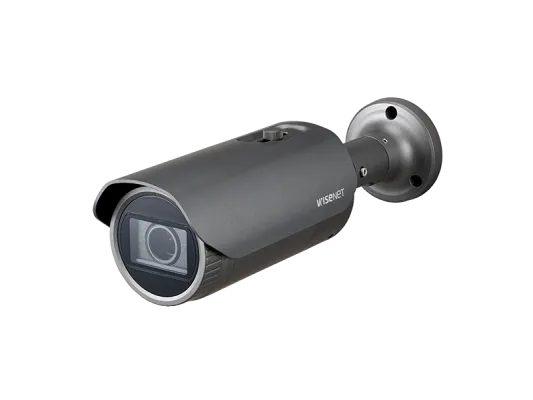 Hanwha - XNO-L6080R - Wisenet X powered by Wisenet 5 network IR outdoor bullet camera, 2MP, Full HD(1080p) @60fps, motorized vari-focal lens 3.1x (3.2~10mm) (109°~33.2°), triple codec H.265/H.264/MJPEG with WiseStream II technology, 120dB WDR, USB po