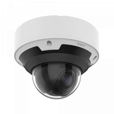 Hanwha - XNV-8083RZ - Powered by WN7, X-Plus series, Outdoor Network AI IR Vandal Dome Camera, 6MP resolution @ 30FPS, 4.4~9.3mm (4.3x) (113°~47°) motorized varifocal lens, Remote lens adjustment (PTRZ), Triple codec (H.265/H.264/MJPEG), IR Viewable 