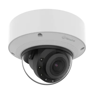 Hanwha - XNV-A8084R -  5MP Outdoor Network AI IR Vandal Dome Camera, 3.3-9.3mm 