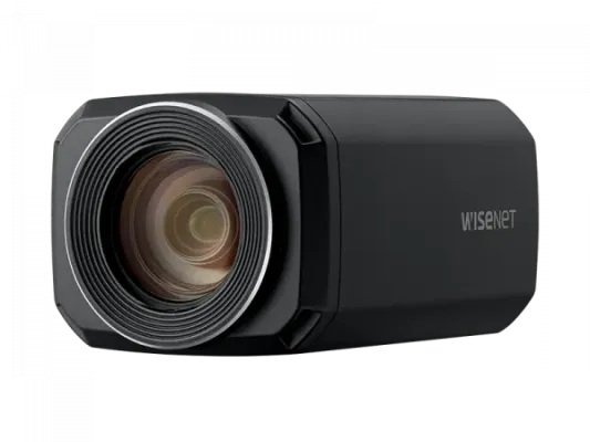 Hanwha - XNZ-6320A - Wisenet X powered by Wisenet 5 network zoom box camera, 2MP, Full HD(1080p) @60fps, 32X optical zoom lens (4.44mm ~ 142.6mm) (61.8º ~ 2.19º), triple codec H.265/H.264/MJPEG with WiseStream II technology, 150dB WDR, USB port for e