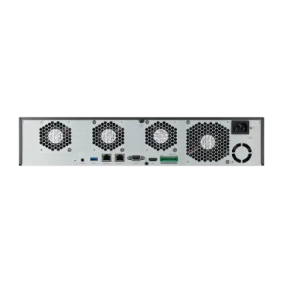Hanwha - XRN-1620B2-48TB - 8K NVR (Intel based), 48TB RAW, 16 channels, H265,H264, MJPEG, 8 fixed internal SATA HDDs (10TB max per HDD), ARB (Automatic Recovery Backup), 140 Mbps recording / up to 32 Mbps playback, Dual stream recording, WiseStream t
