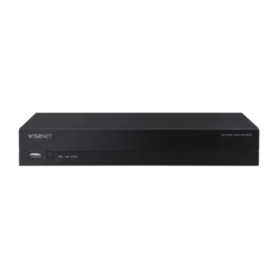 Hanwha - XRN-420S-4TB - 4K NVR (Intel based) 4TB RAW, 4CH with 4 PoE/PoE+ ports (PoE Budget 50W), H265,H264, MJPEG, 1 fixed internal SATA HDDs (6TB max), ARB (Automatic Recovery Backup), 50 Mbps recording / up to 32 Mbps playback, Dual stream recordi